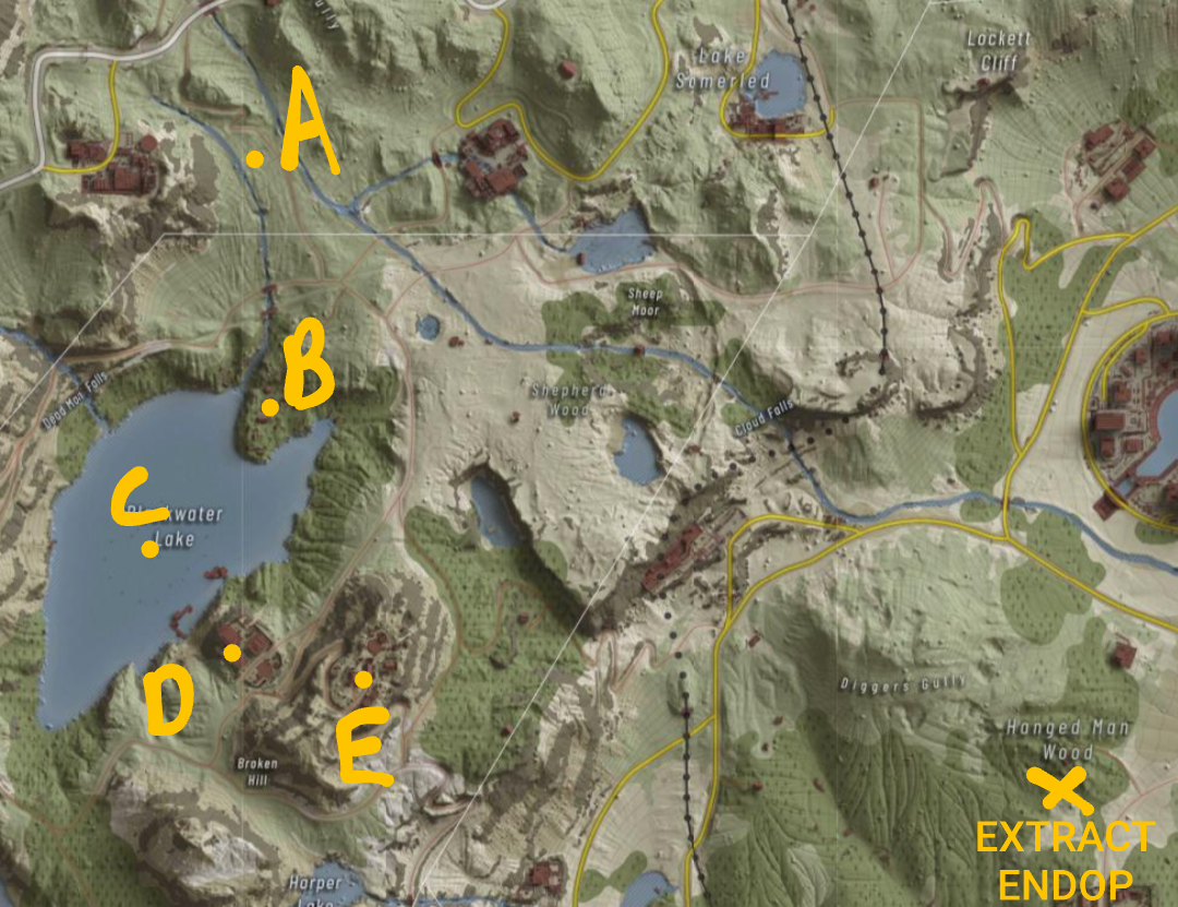 Operation Midnight Tango tacmap